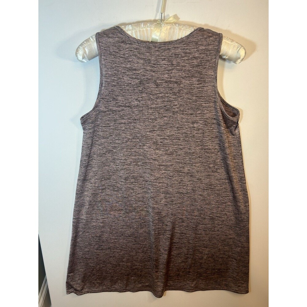GM Women’s L/XL Boho Elephant Print Sleeveless Tunic Dress Feather Tie Brown Top - Picture 3 of 16